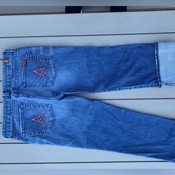 seven for all mankin capri jeans cut 705474 style U17102S-202S - Picture 6 of 14